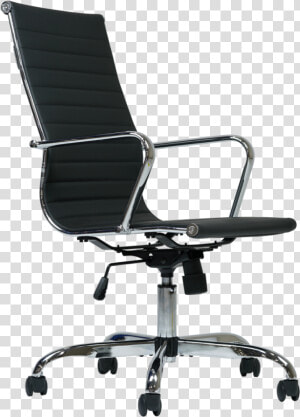 Eames Inspired Black Office Desk Chair   Chair Desk Png Black  Transparent Png