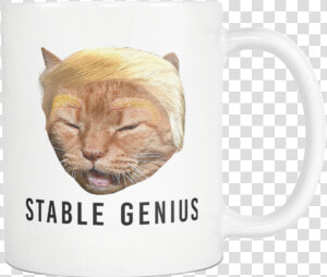 Stable Genius Trump Cat Meme Coffee Mug   Coffee Cup  HD Png Download