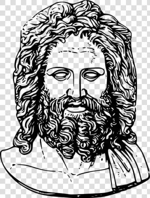 Zeus Head   Statue Of Zeus Drawing  HD Png Download