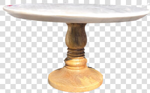 Wood And Marble Cake Stand   Coffee Table  HD Png Download