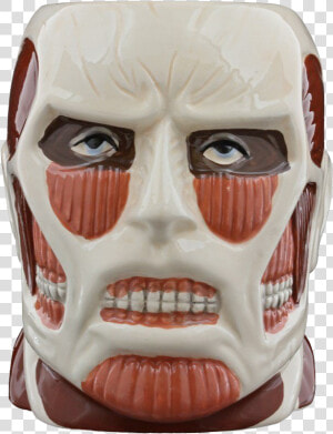 Colossal Titan Face Molded Mug   Colossal Titan Head Diy  HD Png Download