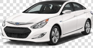 Land Vehicle vehicle car m   Hyundai Sonata Hybrid White  HD Png Download