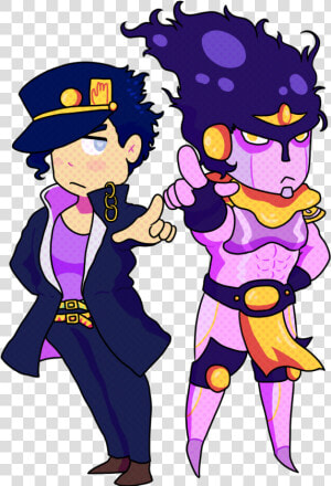 Jotaro Kujo And Star Platinum   Jotaro Cartoon  HD Png Download