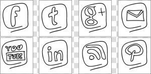 Free Social Media Icon Set Rainy Style   Illustration  HD Png Download