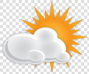 Sun And Clouds Clipart 11  Buy Clip Art   Slightly Cloudy  HD Png Download