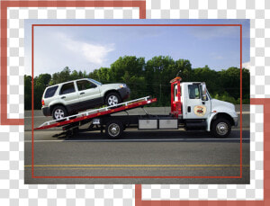 Tow Truck With Flatbed  HD Png Download