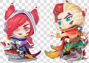 Xayah Rakan Figure  HD Png Download