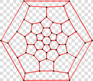 Truncated Icosahedron Schlegel Diagram  HD Png Download