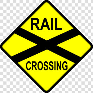 Caution Railroad Crossing Svg Clip Arts   Railway Crossing Clipart  HD Png Download