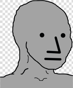 Npc Meme Face Vector Image Non Playable Character Transparent   Npc Wojak Npc Meme  HD Png Download