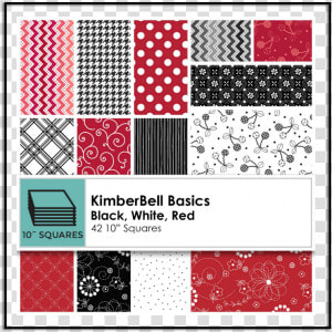 Kimberbell Basics Black White Red Sq Maskib Bw 10 Inch  HD Png Download