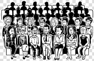 7   2 Audience   Audience Drawing  HD Png Download