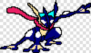 Greninja Pokemon Drawing   Png Download   Pokemon Pixel Art Greninja  Transparent Png