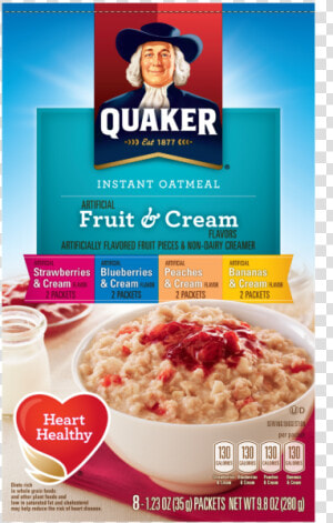 Quaker Instant Oatmeal   Strawberries And Cream Oatmeal  HD Png Download