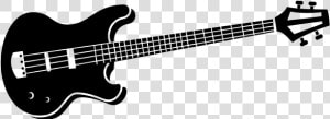 Bass Guitar Silhouette 1579115967   Schecter Hellraiser C7 Black  HD Png Download