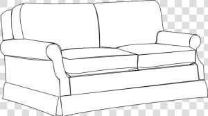 Sofa  Couch  Furniture  Home  Room  Interior  House   Clipart Black And White Couch  HD Png Download