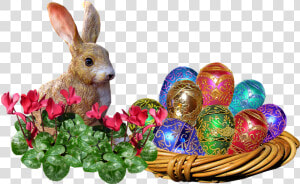 Easter  Bunny  Eggs  Basket  Rabbit   Easter Egg Bunny Rabbit  HD Png Download