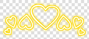  heart  crown  yellow  neon  love  freetoedit   Heart  HD Png Download