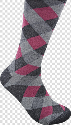 Geoff Nicholson Grey And Pink Square Socks   Sock  HD Png Download