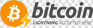 Lighting Accepted   Bitcoin Lightning Accepted Here  HD Png Download