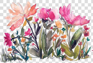 Flowers  Floral  And Watercolor Image   Portable Network Graphics  HD Png Download