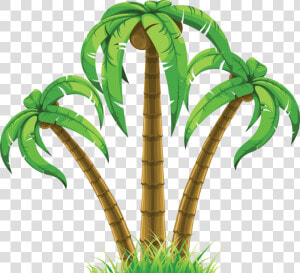 Palm Tree Vector Art Free   Three Palms  HD Png Download