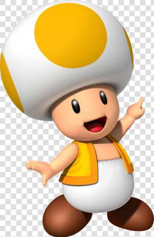 Toad Clipart Happy   Yellow Toad From Mario  HD Png Download