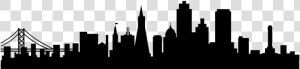 Charlotte Skyline Silhouette Png   Silhouette San Francisco Skyline  Transparent Png