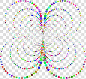 Prismatic Abstract Circles Butterfly No Background  HD Png Download