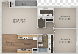 0 For The Two Bedroom one Bath A Floor Plan   Floor Plan  HD Png Download