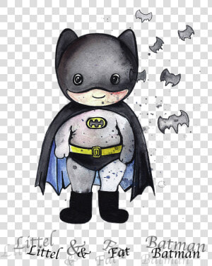 Transparent Batman Bats Png   Little Fat Batman  Png Download