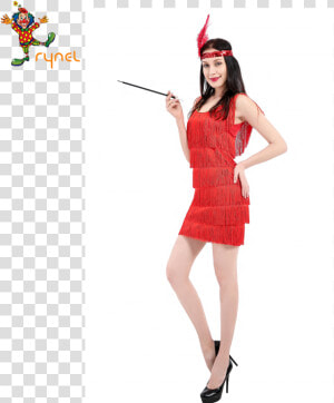 Best Sale Fancy Dress 20s Red Flapper 1920s Fancy Dress   Flapper 1920 Fancy Dress  HD Png Download