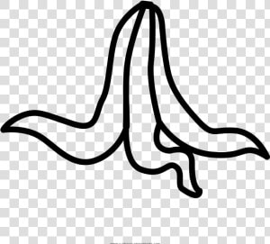 Transparent Banana Peel Png   Colouring Pages Of Banana Peel  Png Download