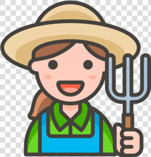 Woman Farmer Emoji   Farmer Icon Png  Transparent Png