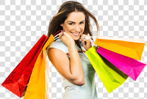 Girl With Shopping Bags Png p   Lady With Shopping Bag Png  Transparent Png