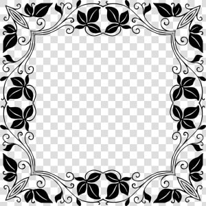 Corners Vector Batik   Black And White Border Design  HD Png Download