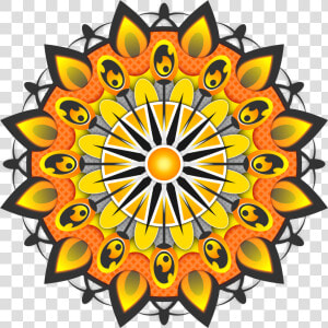 Mandala Yellow Clip Arts   Mandala Amarela  HD Png Download