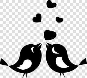 Love Birds Clipart Black And White 18802   Love Birds Clipart Black And White  HD Png Download