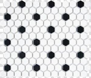 Cc Mosaics White Black Hex 1   Floor  HD Png Download