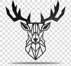 Geometric Deer Metal Wall Art   Deer Head Metal Wall Art  HD Png Download