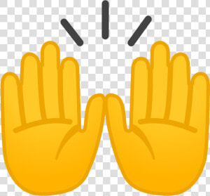 Raising Hands Icon   Hands Emoji  HD Png Download