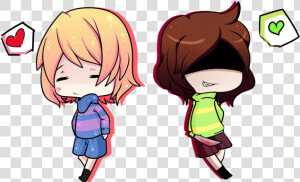 Undertale Chara Frisk Chibi  HD Png Download