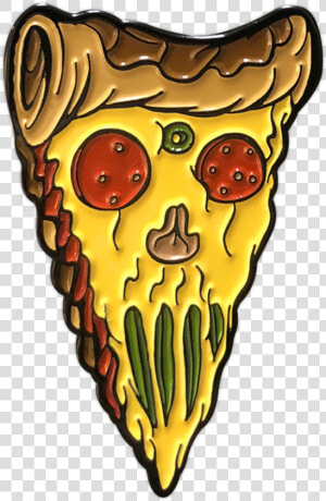 Pizza Skull Enamel Pin By Seventh  HD Png Download