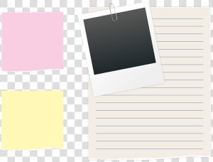 List  Polaroid  Paperclip  Photo  Post It  Note  Pink   Polaroid Paperclip  HD Png Download