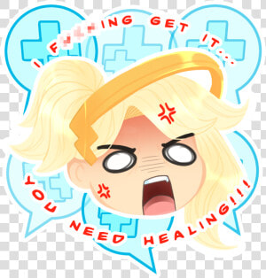 Transparent Angry Mouth Png   Mercy Overwatch Mercy Angry  Png Download