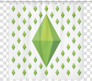 The Sims Plumbob Diamond Shower Curtain  HD Png Download