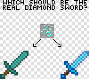 Which Should Be The Real Diamond Sword   Minecraft Diamond Sword Png  Transparent Png