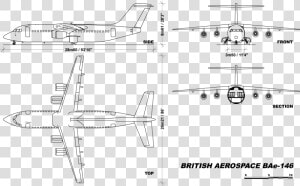 File   Bae146v1   0   Bae 146 300 Dimensions  HD Png Download