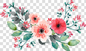 Flower Painted Rose Wedding Vine Hand Watercolor Clipart   Flower And Vine Painting  HD Png Download