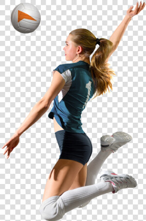 Volleyball Player In The Middle Of A Spike   Volleyball Player  HD Png Download